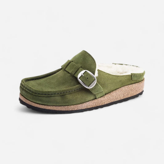 Birkenstock Buckley Shearling Suede Leather