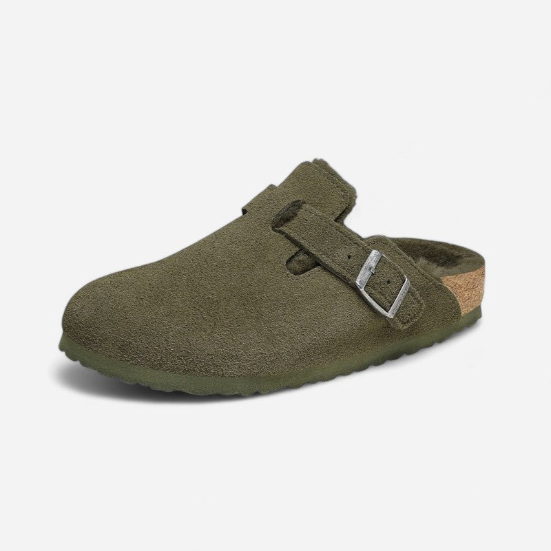 Birkenstock Boston Shearling Suede Leather