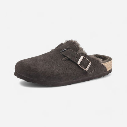 Birkenstock Boston Shearling Suede Leather