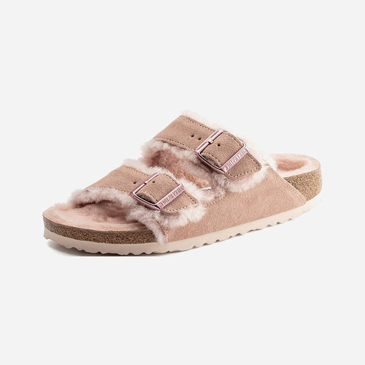 Birkenstock Arizona Shearling Suede Leather