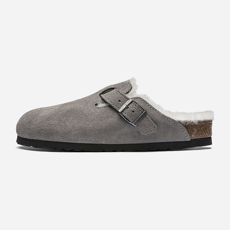 Birkenstock Boston Shearling Suede Leather