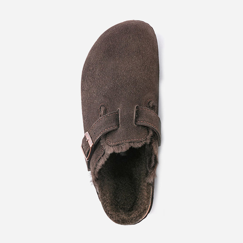 Birkenstock Boston Shearling Suede Leather