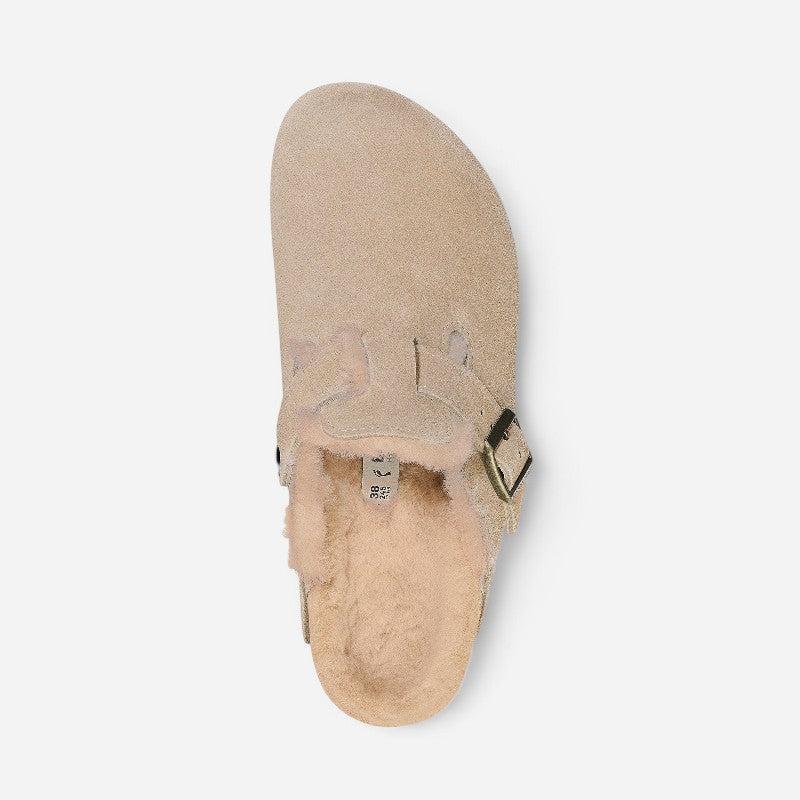 Birkenstock Boston Shearling Suede Leather