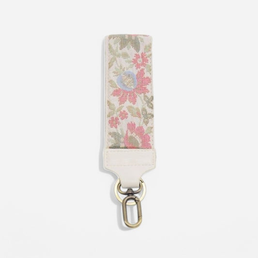 Joy Susan 2" Needle Point Floral Vine Easy Find Wristlet Keychain