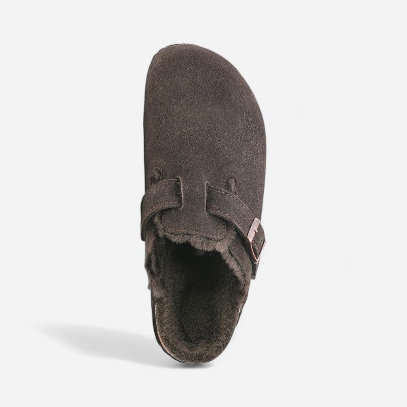 Birkenstock Boston Shearling Suede Leather