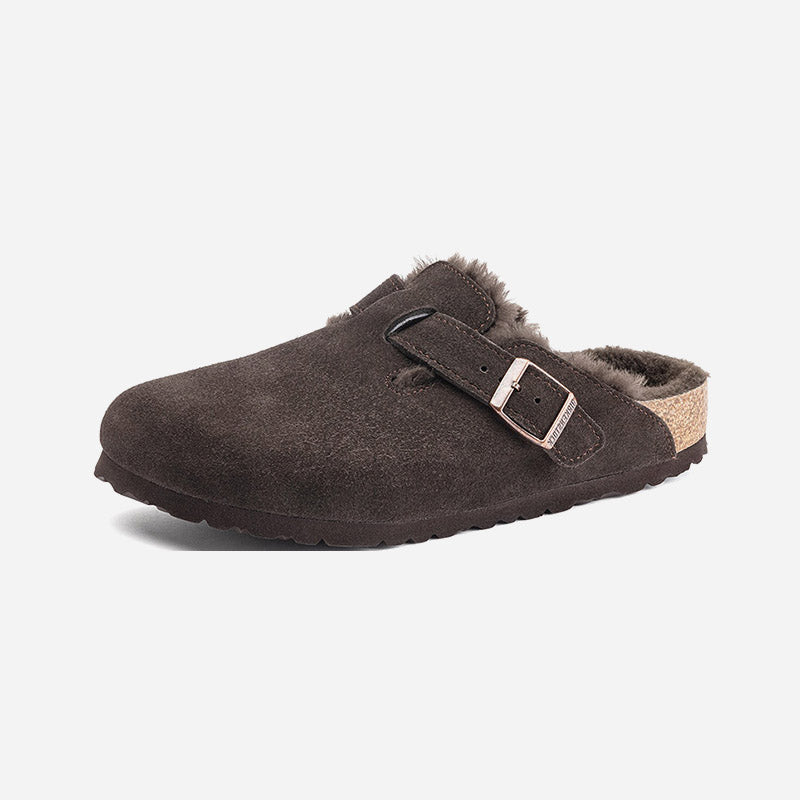 Birkenstock Boston Shearling Suede Leather