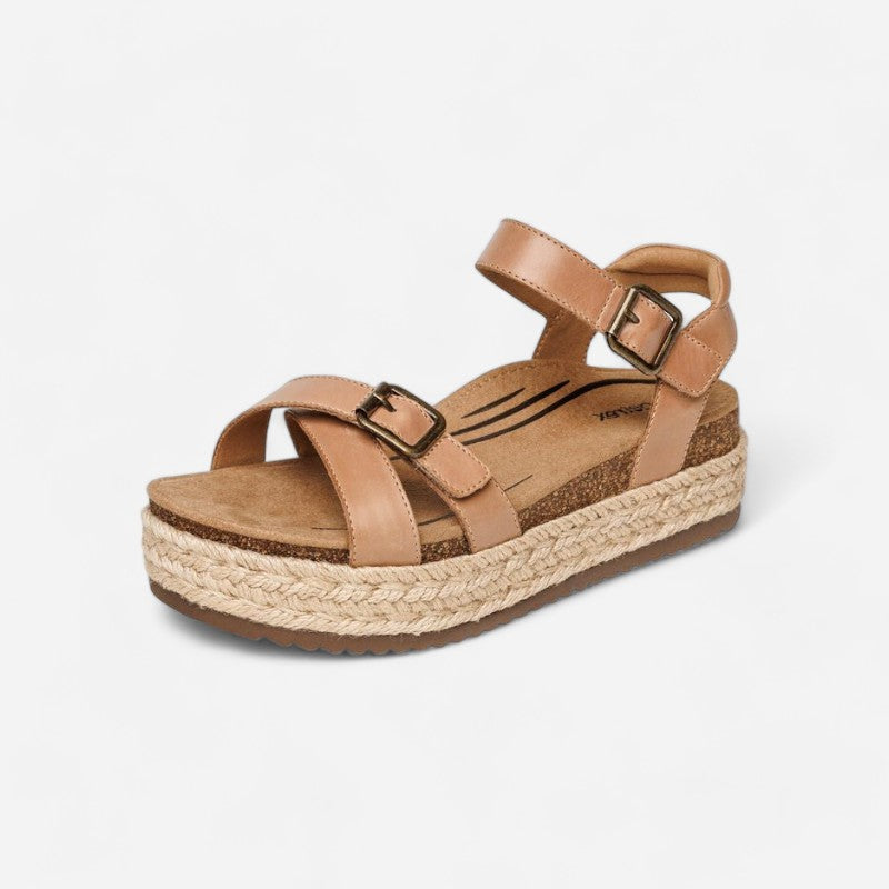 Aetrex Paula Cork Platform Quarter Strap