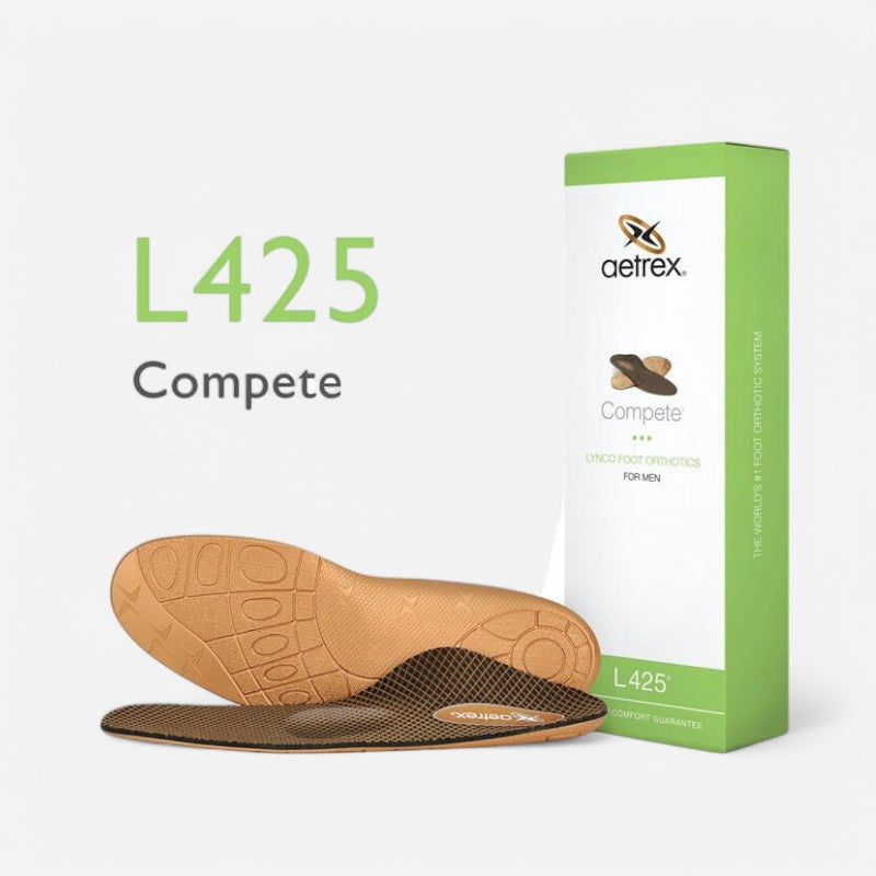 Aetrex Orthotic Men's Compete Posted Orthotics W/ Metatarsal Support