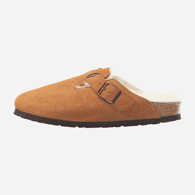 Birkenstock Boston Shearling Suede Leather