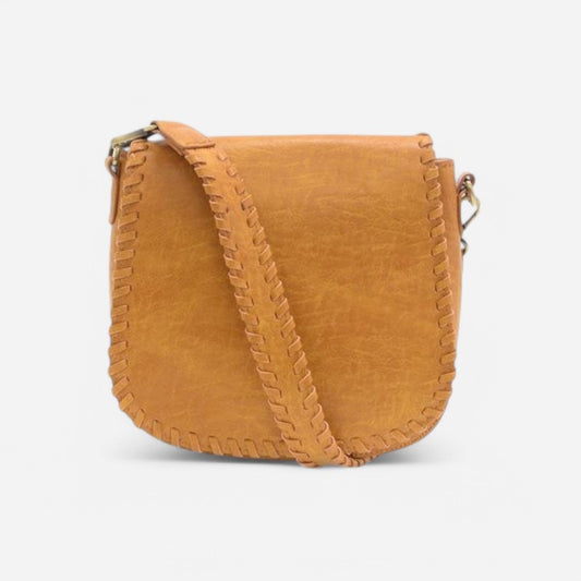 Joy Susan Annie Whipstitch Saddle Convertible Crossbody