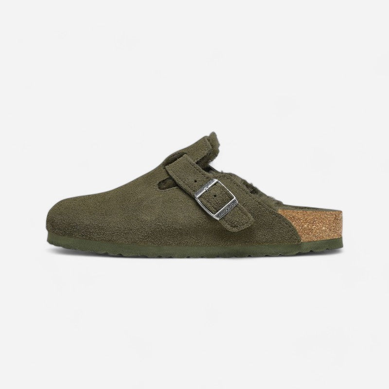 Birkenstock Boston Shearling Suede Leather