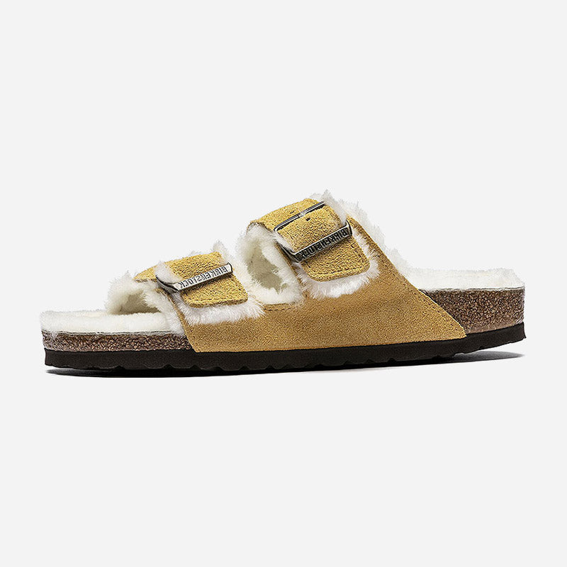 Birkenstock Arizona Shearling Suede Leather