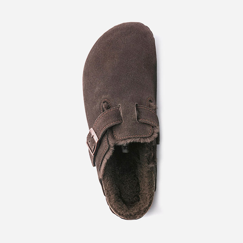 Birkenstock Boston Shearling Suede Leather