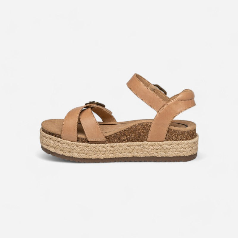 Aetrex Paula Cork Platform Quarter Strap